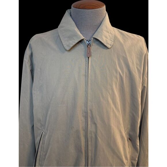 London Fog Retro Classic Khaki Jacket Mesh Lined Men's Size Large L Windbreaker - Picture 4 of 12
